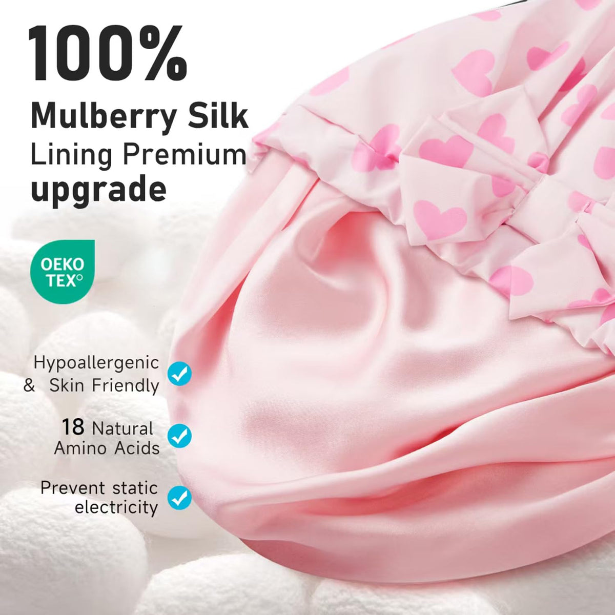 LitBear waterproof outside layer keeps hair dry during shower or bath