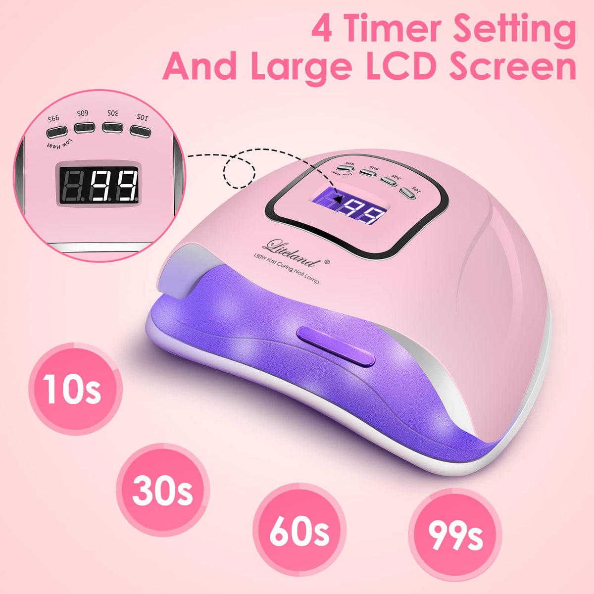 Liteland lamp interior space enables two-hand curing