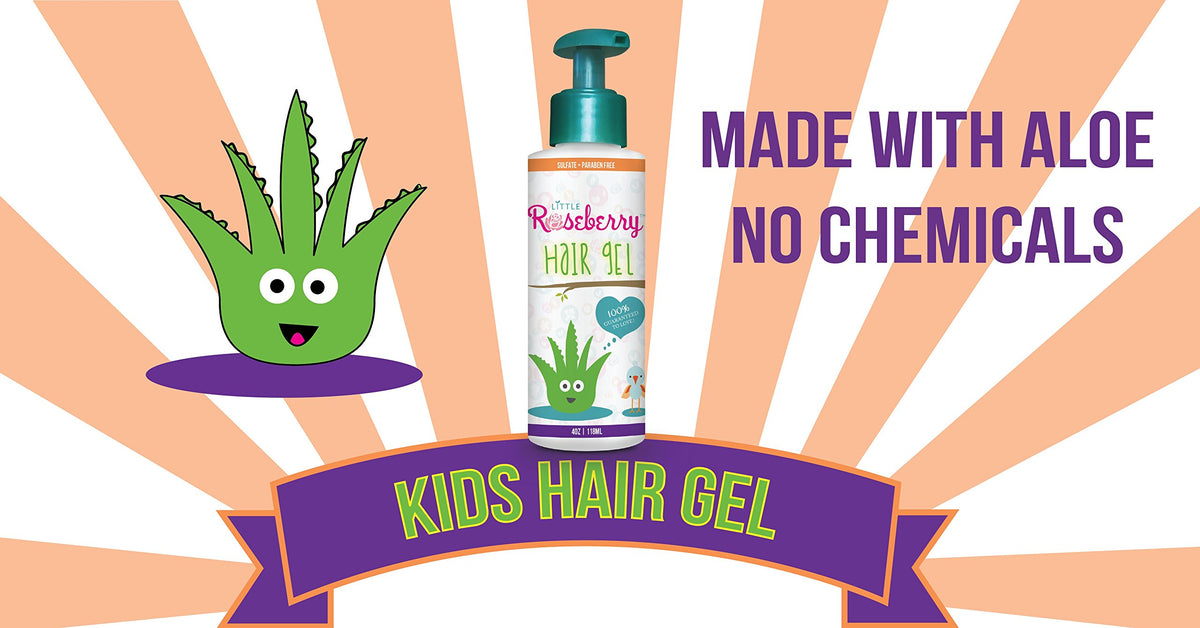 Little Roseberry light hold gel bottle providing flexible kid-friendly styling.