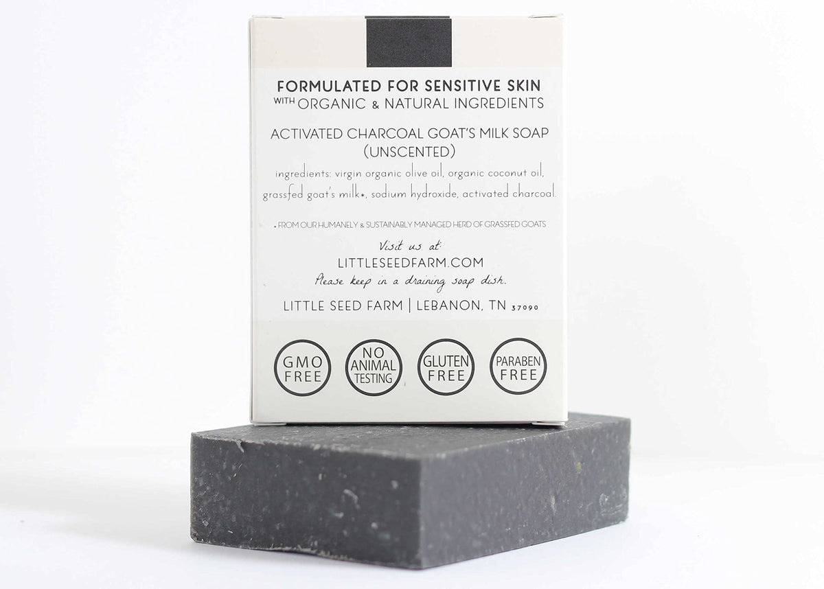 Little Seed Farm activated charcoal depth cleanse shot suggesting pore-cleaning action