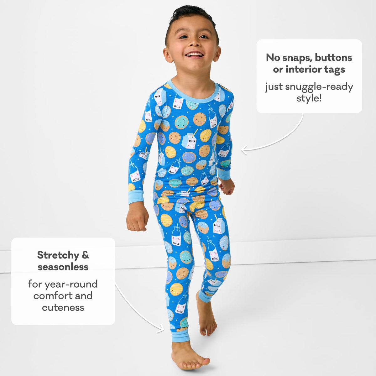 All-season warmth and breathability of Little Sleepies pajamas for year-round comfort.