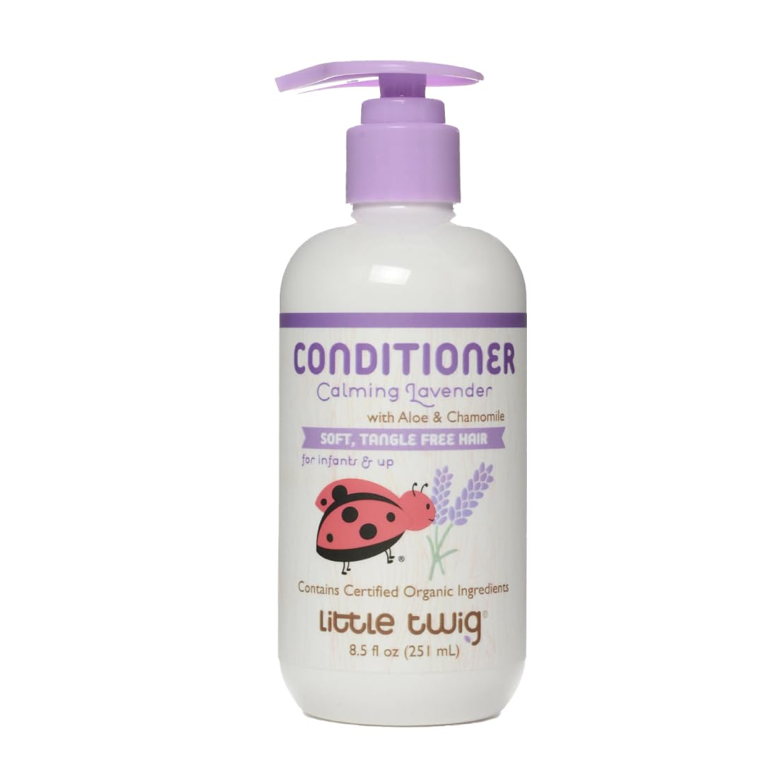 Little Twig detangling conditioner bottle showcases a gentle family formula