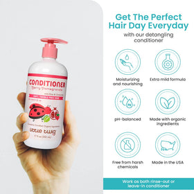 Aloe vera and chamomile ingredients provide gentle nourishment in Little Twig conditioner