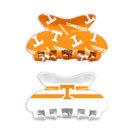 Littlearth hair claw with Tennessee Volunteers team pattern for game day.