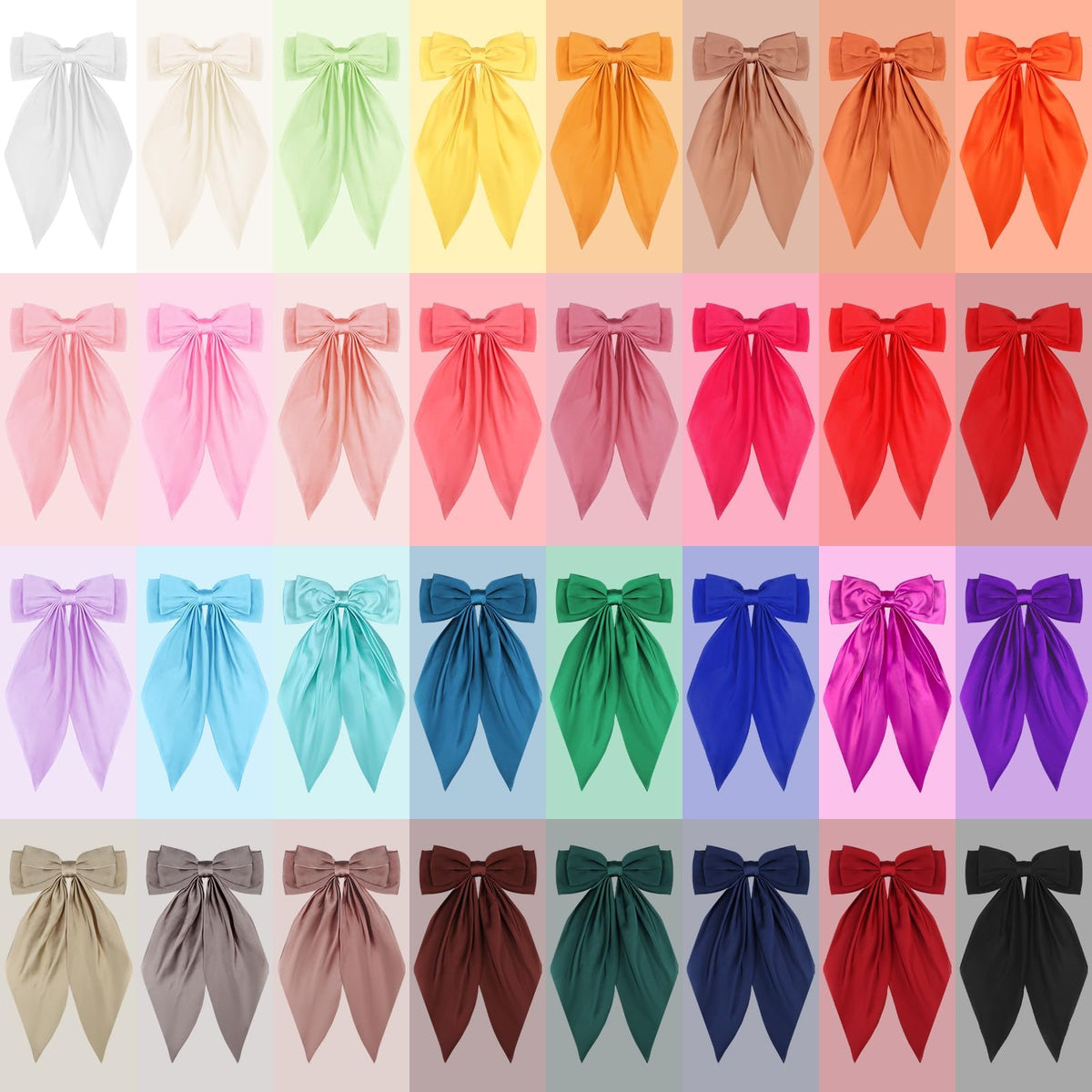 LIUBUJINGYING long-tail bow clips provide secure grip on various hairstyles.