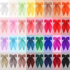 LIUBUJINGYING long-tail bow clips provide secure grip on various hairstyles.