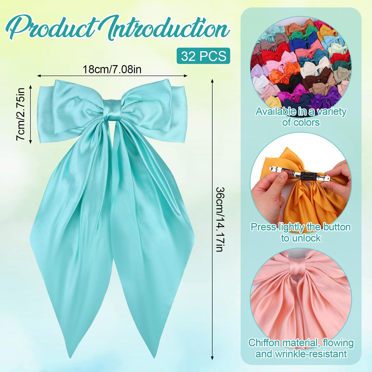 LIUBUJINGYING oversized satin bows with long tails for dramatic everyday wear.