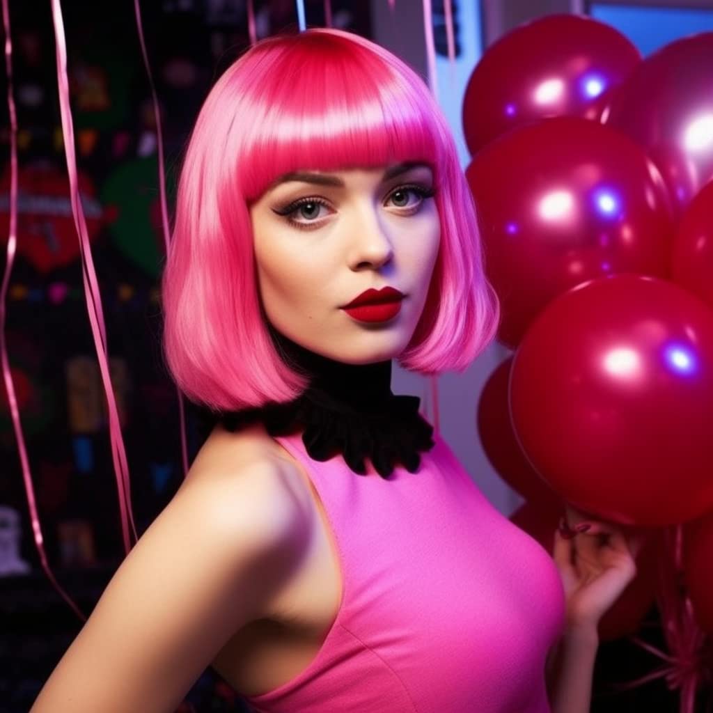 LIULIUBTY Bachelorette Party Wigs: four-piece set for group photos.