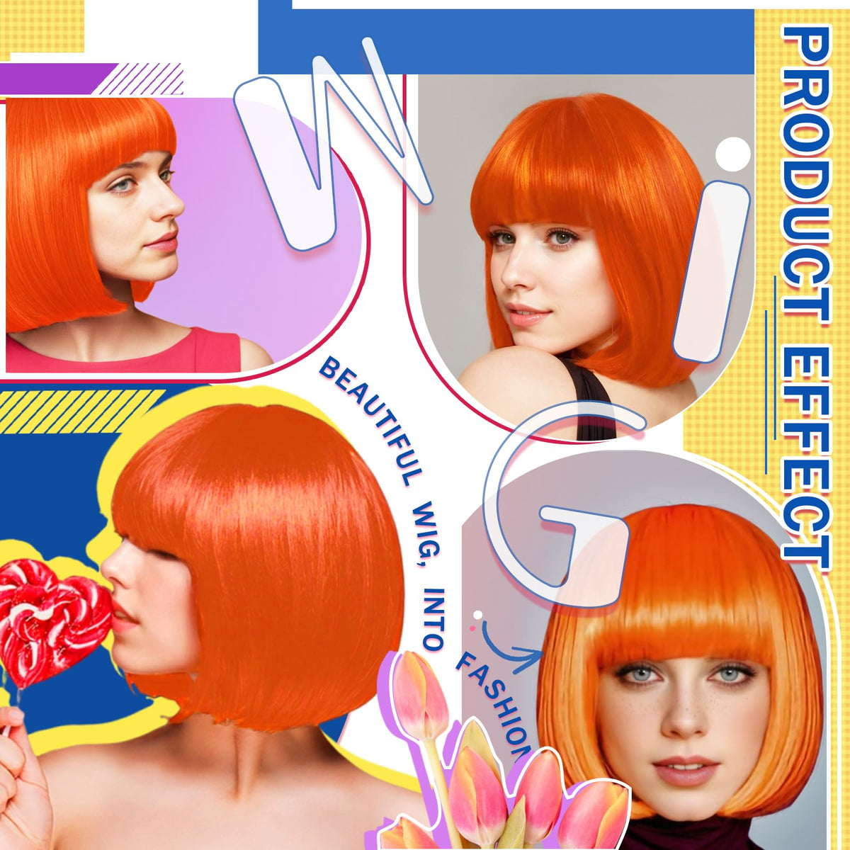 LIULIUBTY daily wear neon wig adds standout flair to outfits.