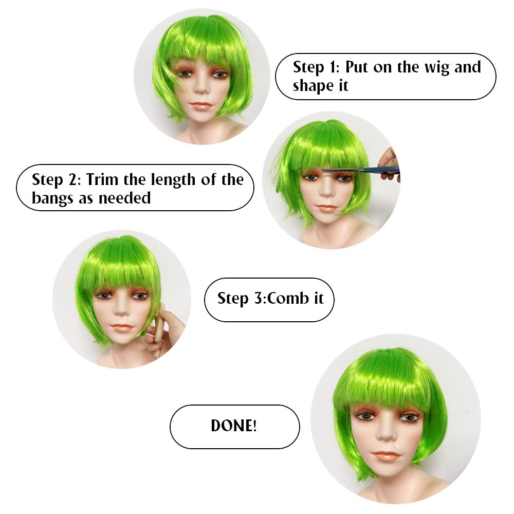 LIULIUBTY extra wig cap included for fit security