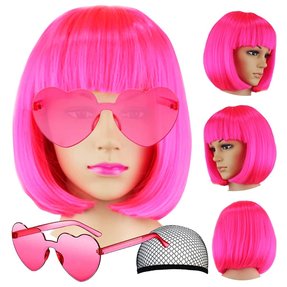 LIULIUBTY Flat Bangs Cosplay Wig: straight style for events.