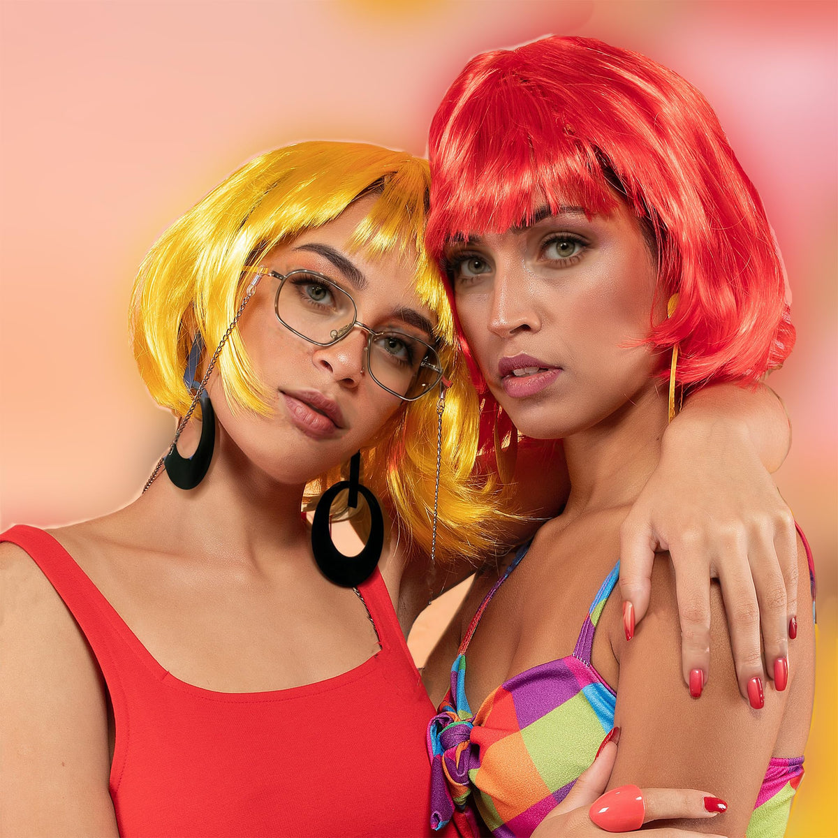 LIULIUBTY heat-resistant synthetic fiber wig for easy styling with heat tools.