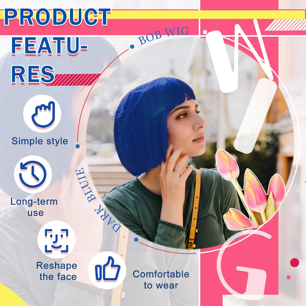 LIULIUBTY heat resistant synthetic fiber for easy styling