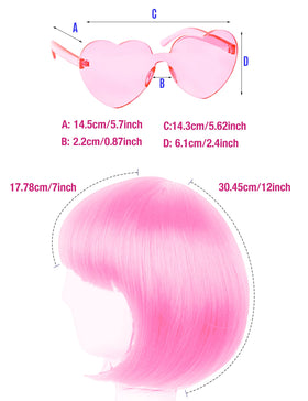 LIULIUBTY neon colorful wig for bold party looks