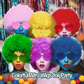 LIULIUBTY neon cosplay wig adds bold color to Halloween and party costumes.