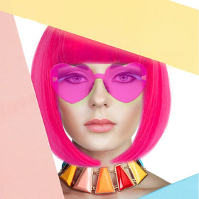 LIULIUBTY neon party wig set for standout bachelorette celebrations