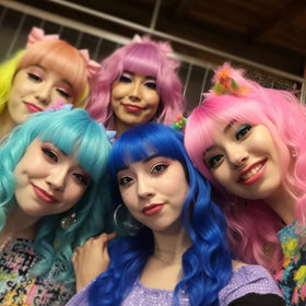 LIULIUBTY party cosplay ensemble featuring wig and accessories