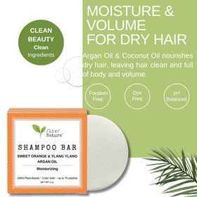 liv Nature Bar Shampoo with argan oil boosts moisture.