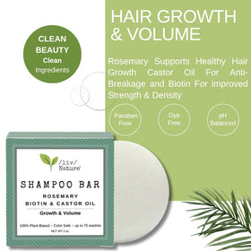 Liv Nature Shampoo Bar rich foamy lather shown with just a few swipes.