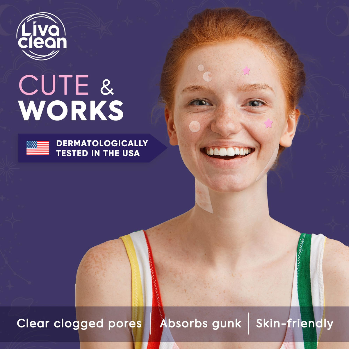 LivaClean patches with strong adhesion stay put through daily activities.