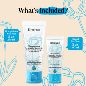 LivaClean conductive gel 3oz tube for travel with reliable conductivity.