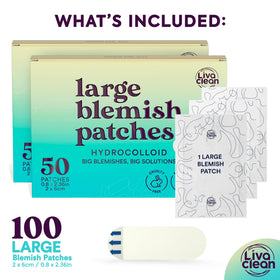 LivaClean LC 100 CT patches cut to fit for maskne prevention