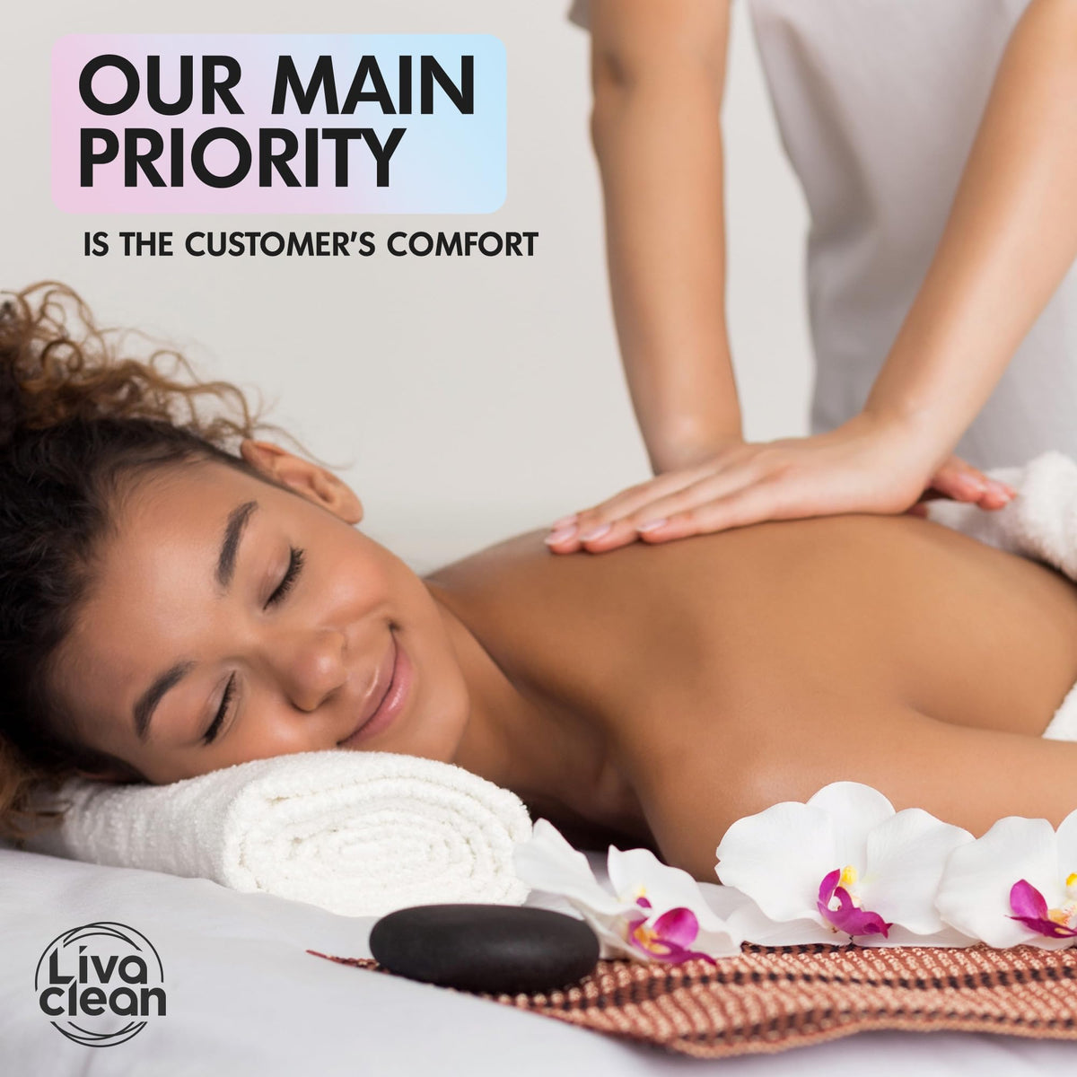 Warranty card for LivaClean massage table warmer highlights support