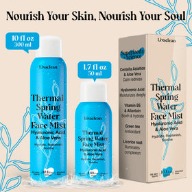 Front view of LivaClean mist spray cap for quick skin hydration.