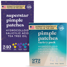 LivaClean star patches face collection for quick blemish protection and color options.