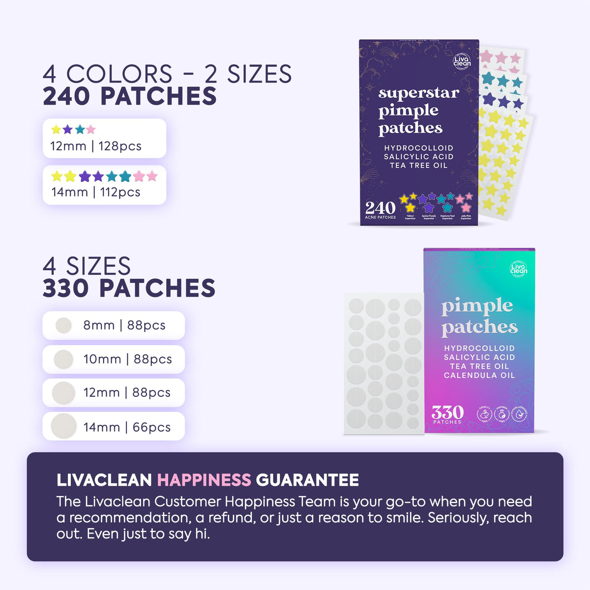 Livaclean Star Patch Space Purple pack for discreet blemish coverage.