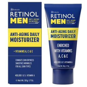 LIVAURA Retinol bottle with pump for easy daily facial hydration.