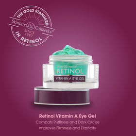 LIVAURA Retinol Eye Gel texture close-up shows smooth application.