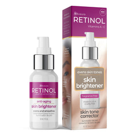 LIVAURA Retinol Skin Brightener bottle with pump for even tone
