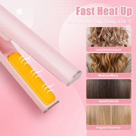 LIVAVIVA pink cordless straightener offers up to 40 minutes of styling.