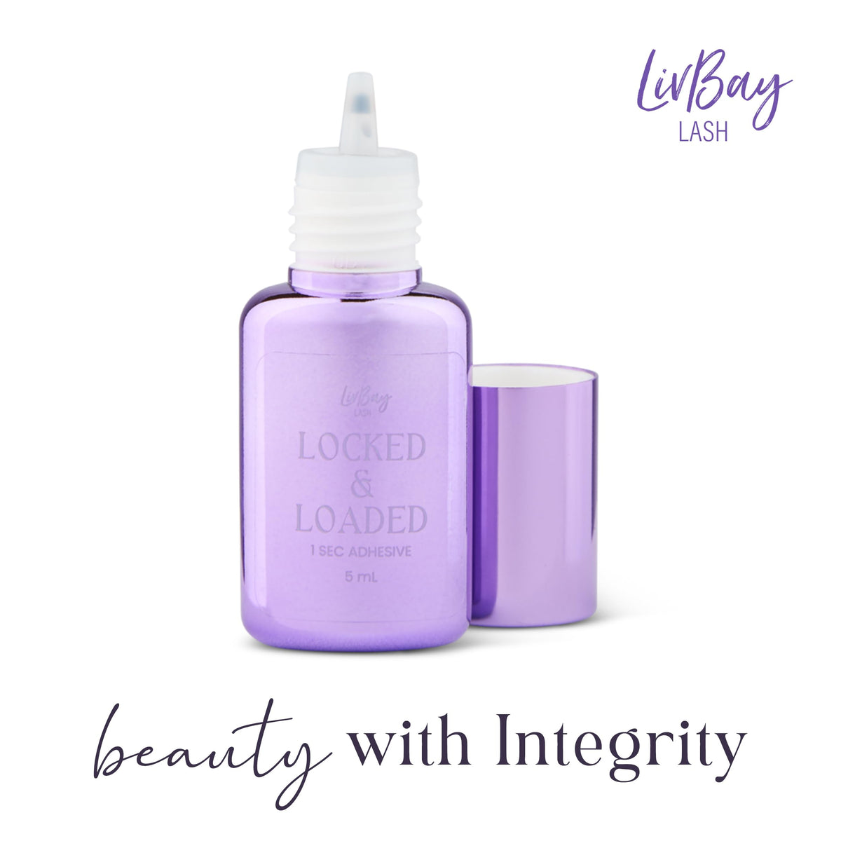 LIVBAY 5ml packaging illustrates compact, professional-grade lash adhesive.