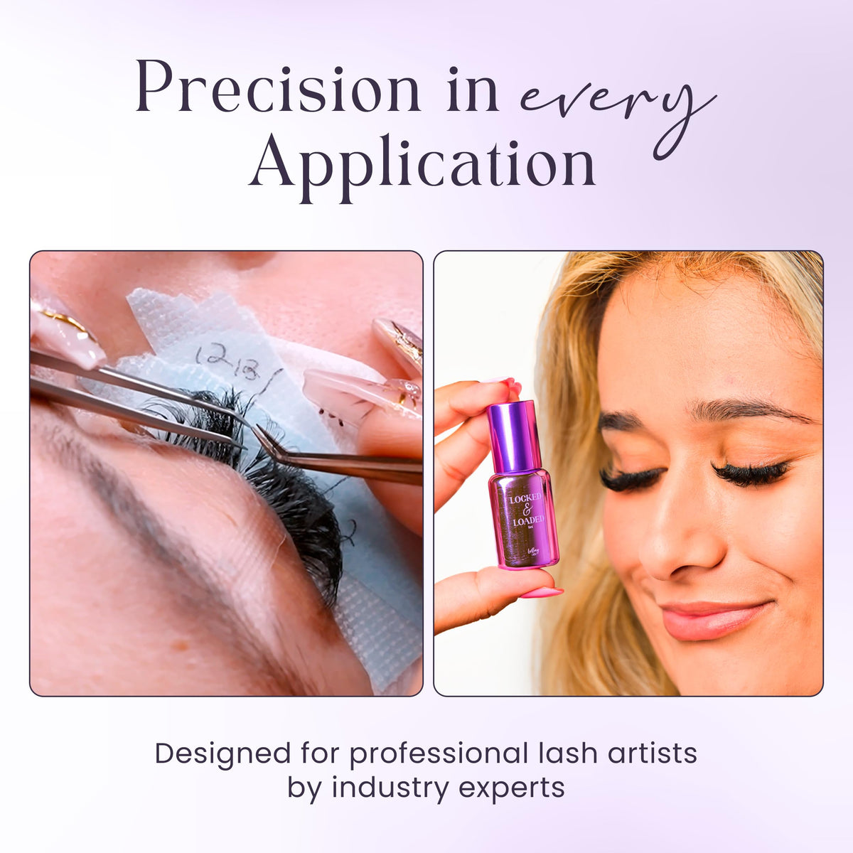 LIVBAY adhesive 1-second dry-time enables rapid, accurate lash work.