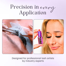 LIVBAY adhesive 1-second dry-time enables rapid, accurate lash work.
