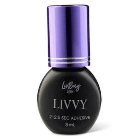 LivBay Mini Livvy Lash Adhesive bottle showing premium black bond for precise application