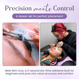 LivBay adhesive bottle with controlled dispensing for accurate lash placement