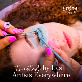 Professional-grade LivBay mini lash adhesive packaging for studio use