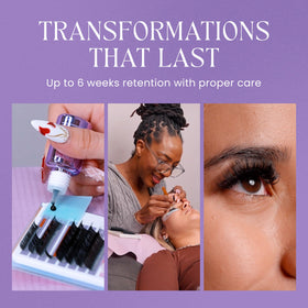LIVBAY thin-viscosity glide enables precise, clean lash application.