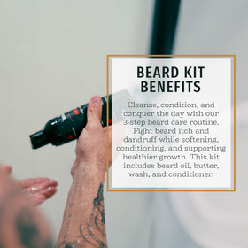 Live Bearded 1880 beard oil bottle nourishes and helps tame beard hairs.