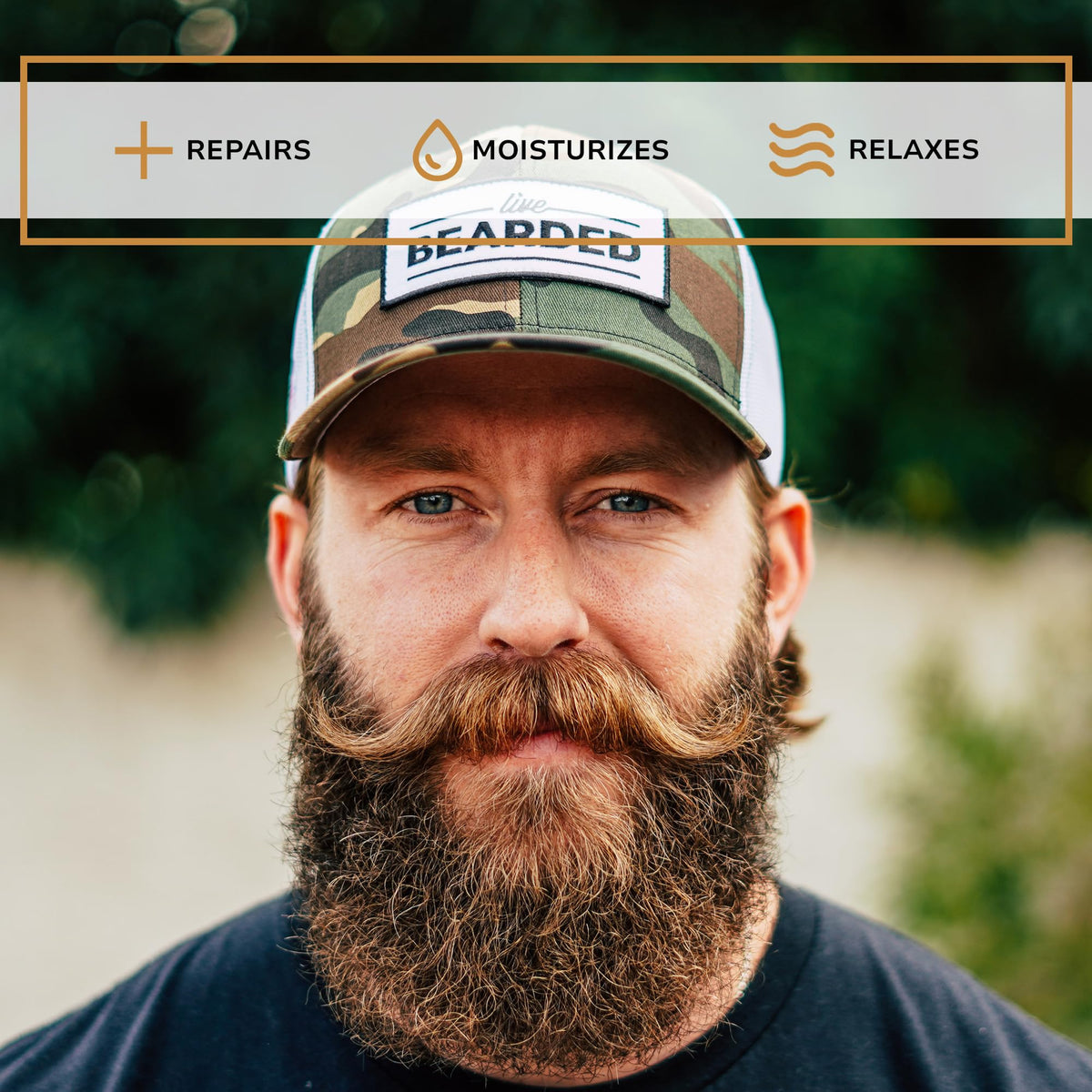Live Bearded boar's hair brush for grooming and beard fluff control