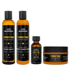 Live Bearded Tombstone beard wash bottle for refreshing cleanse