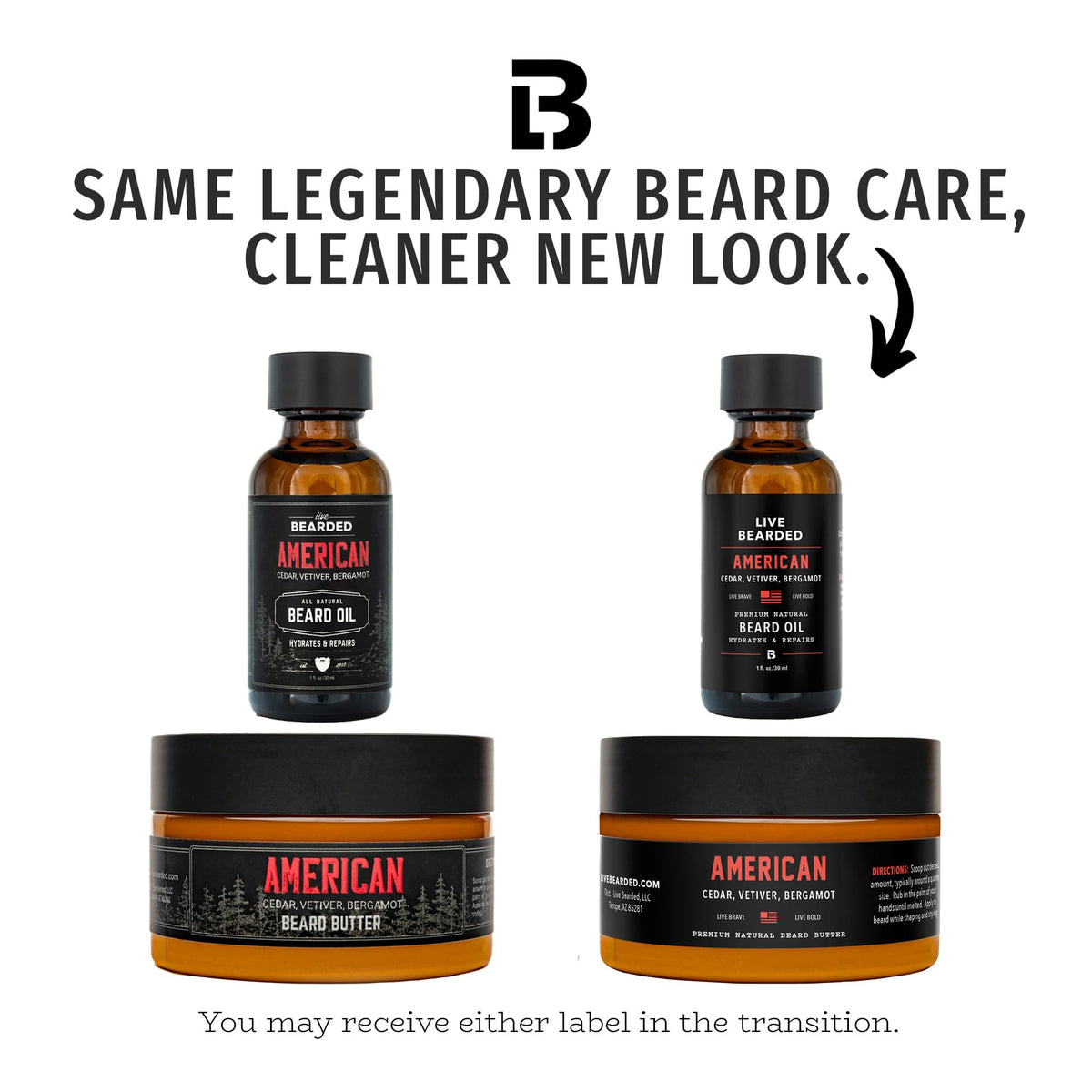 Live Bearded Essentials beard butter tin with argan and shea for smoother beard