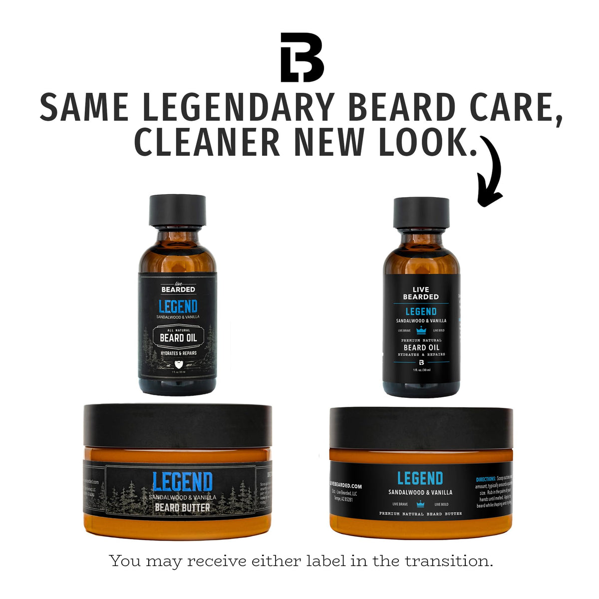 Live Bearded Legend beard butter tin application demonstrates deep hydration for beard and skin