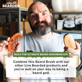 Live Bearded natural bristles massage follicles to support natural oil distribution.