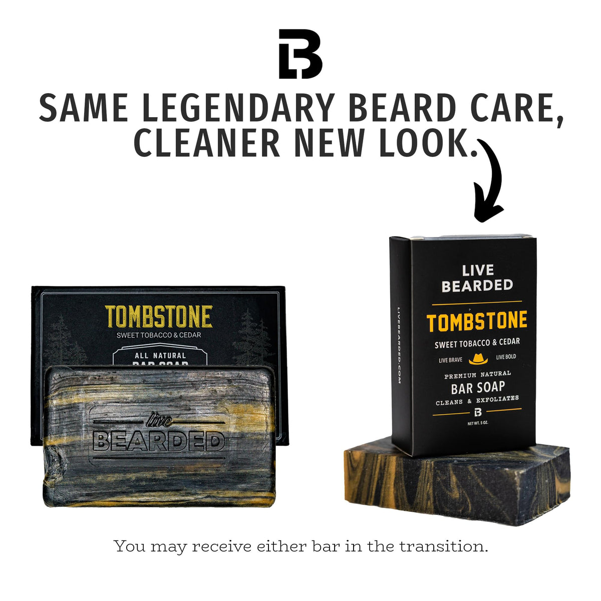 Close-up of Tombstone scent soap with tobacco and cedar notes