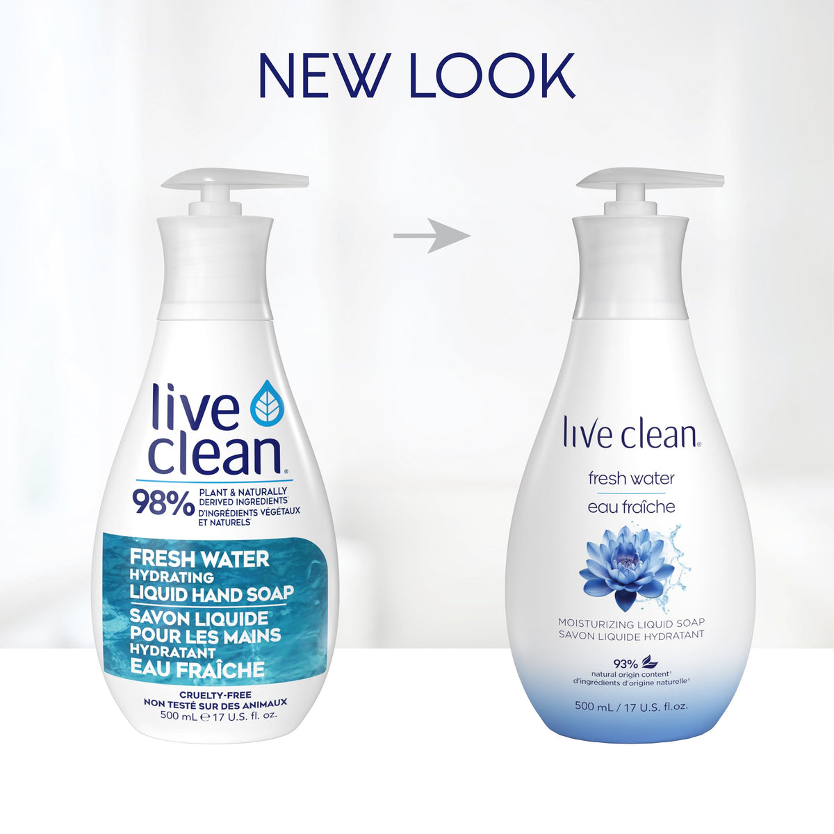 Live Clean hand soap foaming action demonstrates cleansing