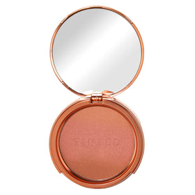 Live Tinted Huebeam Gradient Bronzer Sahara Sunset packaging for easy, on-the-go glow.